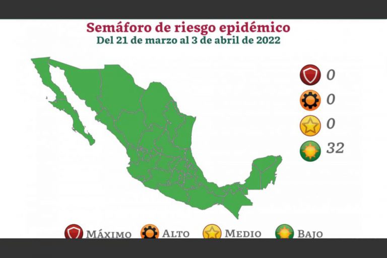 ??No m??s restricciones! M??xico en verde por Covid-19